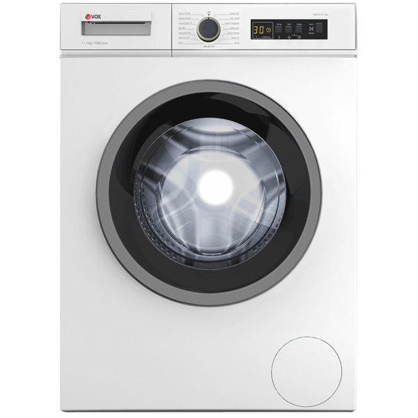 სარეცხი მანქანა Vox WM1075-LTQD, 7Kg, D, 1000Rpm, 76Db, Washing Machine, White