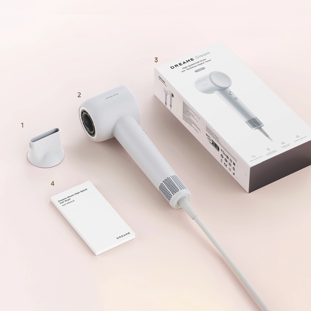 Dreame AHD12A, 1300W, Hair Dryer, White