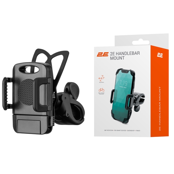 მობილურის დამჭერი 2E 2E-CH01-05, Phone Holder, Black