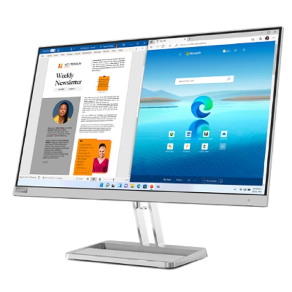 მონიტორი Lenovo 67ABKAC4EU L27I-40, 27", Monitor, FHD, IPS, HDMI, VGA, Cloud Grey