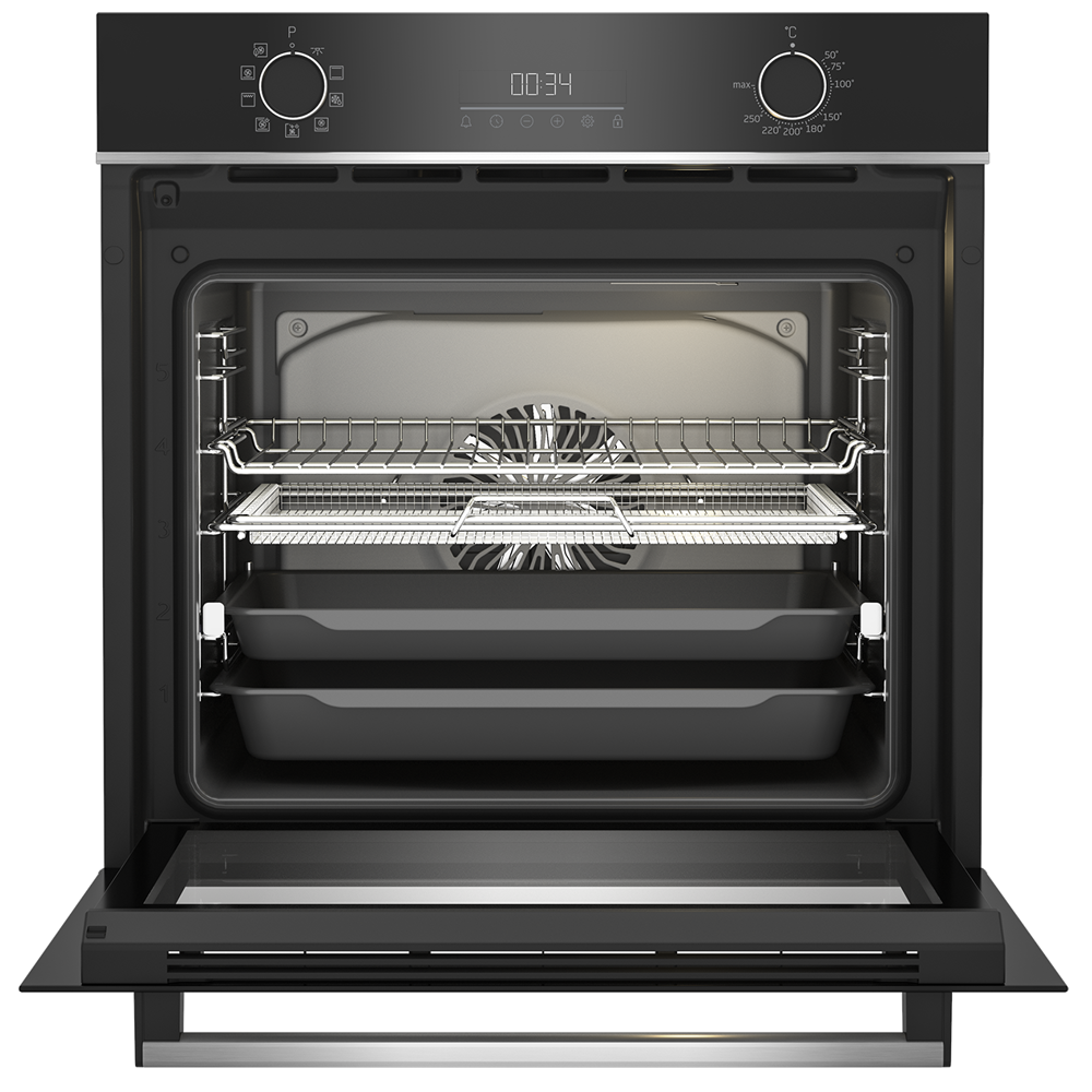 Beko BBIMA13300XS b300, 3300W, 72L, Built-In, Black