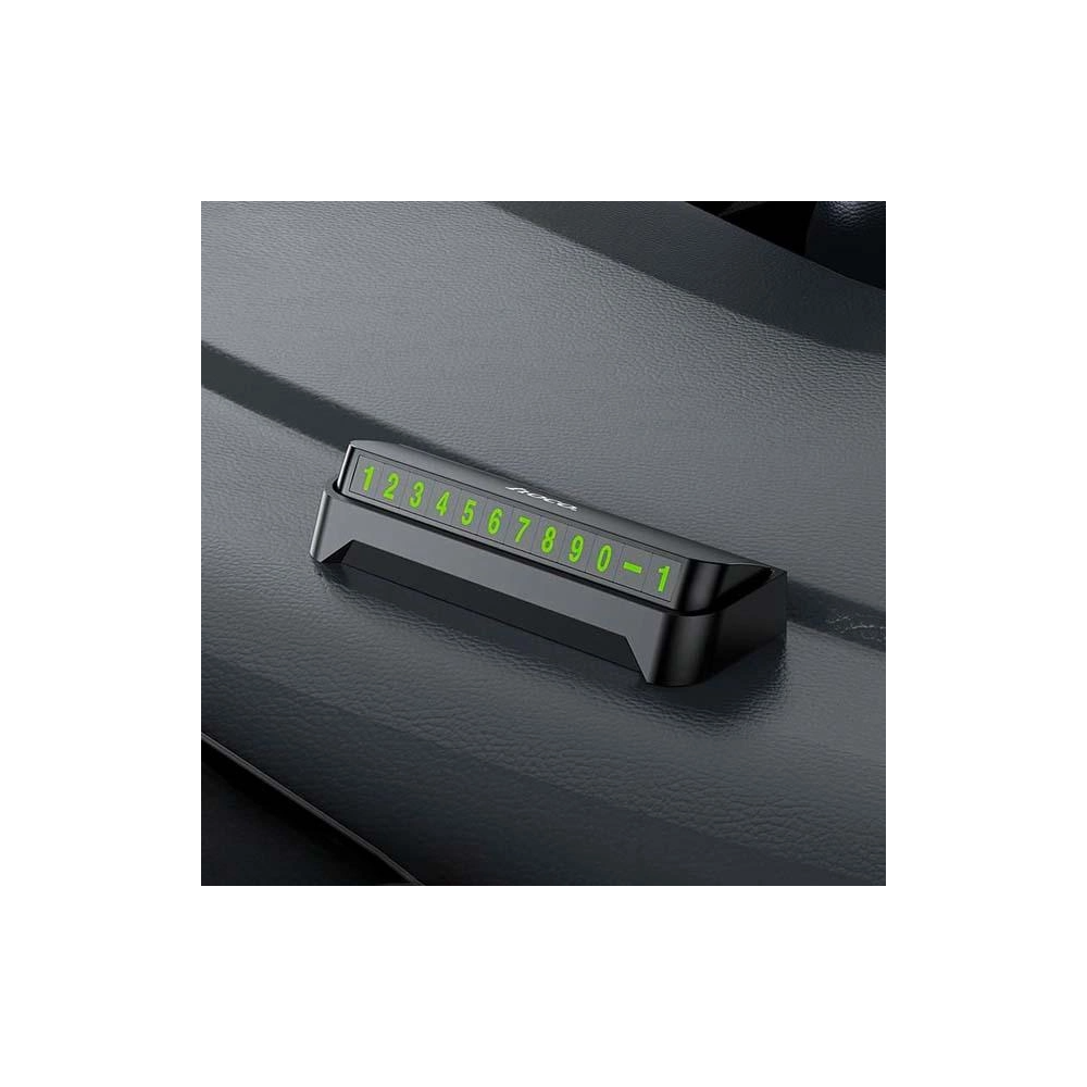 დროებითი პარკირების ბარათი Hoco DPH02, Temporary Parking Number Plate, Black