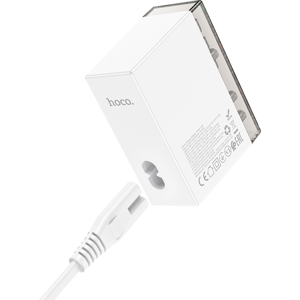 მობილურის დამტენი Hoco N36 FUERZA, 65W, USB, USB Type-C, White