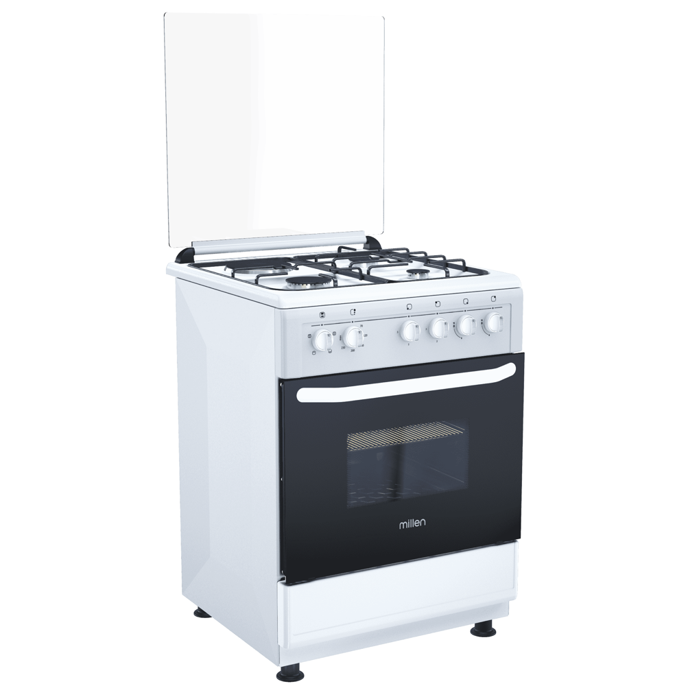 Gas Cooker Millen FT6310GBZW, 3 Gas+ 1 Electric, White