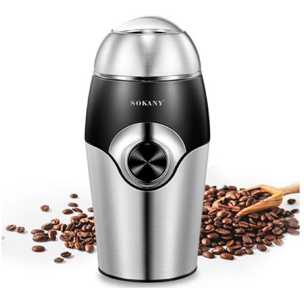 Sokany sk-3024, Electric Coffee And Spice Grinder, Silver/Black