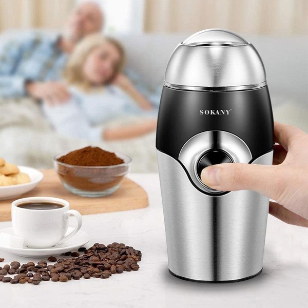 Sokany sk-3024, Electric Coffee And Spice Grinder, Silver/Black