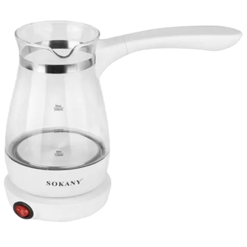 Sokany YLW-607, 600W, 500Ml, Coffee Maker, White/Transparent