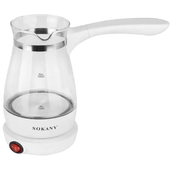 Sokany YLW-607, 600W, 500Ml, Coffee Maker, White/Transparent