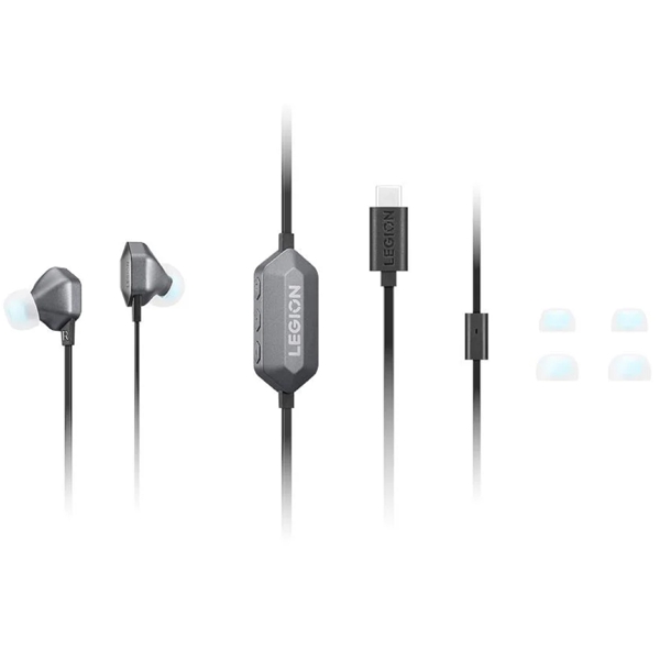 Lenovo GXD1N40797 Legion E510, Gaming Headphones, Wired, Type-C, Stormy Grey