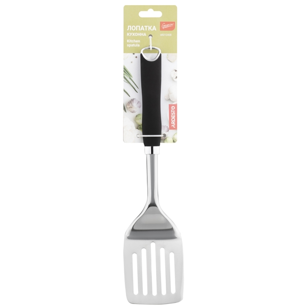 სპატულა Ardesto AR2124SB Gemini, Kitchen Spatula, Silver/Black