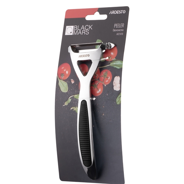 ბოსტნეულის სათლელი Ardesto AR2141B Black Mars, Peeler, Silver