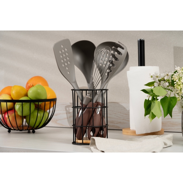 დანაჩანგლის სადგამი Ardesto AR0905B Midori, Cutlery Stand, Black