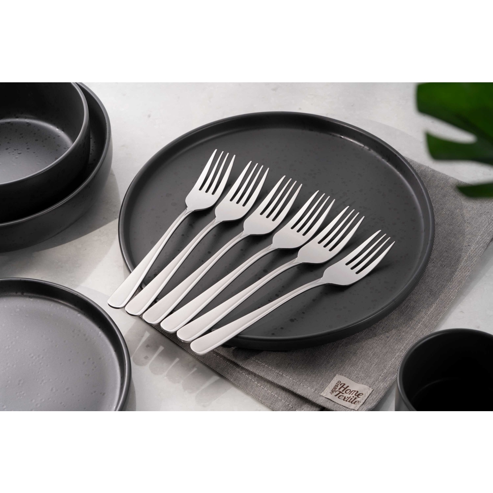 ჩანგლების ნაკრები Ardesto AR0706ZF Black Mars Zenith, 6Pcs Forks Set, Silver