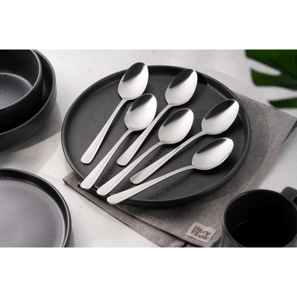 კოვზების ნაკრები Ardesto AR0706ZS Black Mars Zenith, 6pcs, Tablespoons Set, Silver