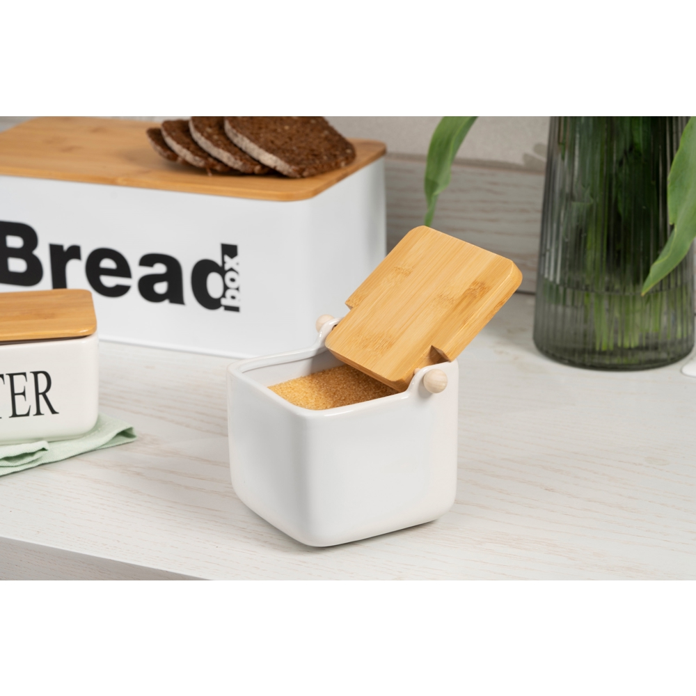 საშაქრე Ardesto AR0907W Midori, 840ml, Sugar Bowl, White