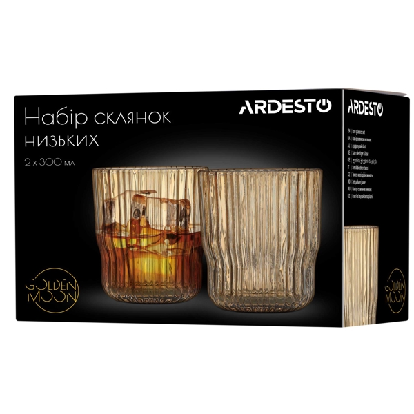 ჭიქების ნაკრები Ardesto AR2630SM Golden Moon, 300ml, 2Pcs, Cup Set