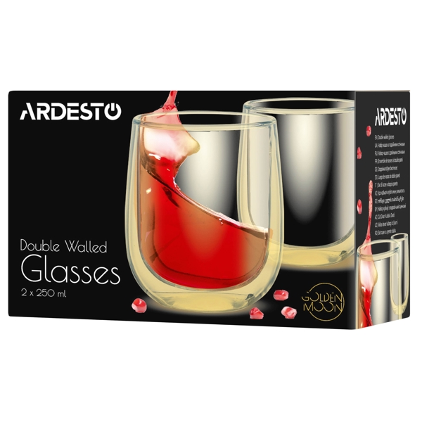 Ardesto AR2625GG Golden Moon, 250ml, 2Pcs, Cup Set