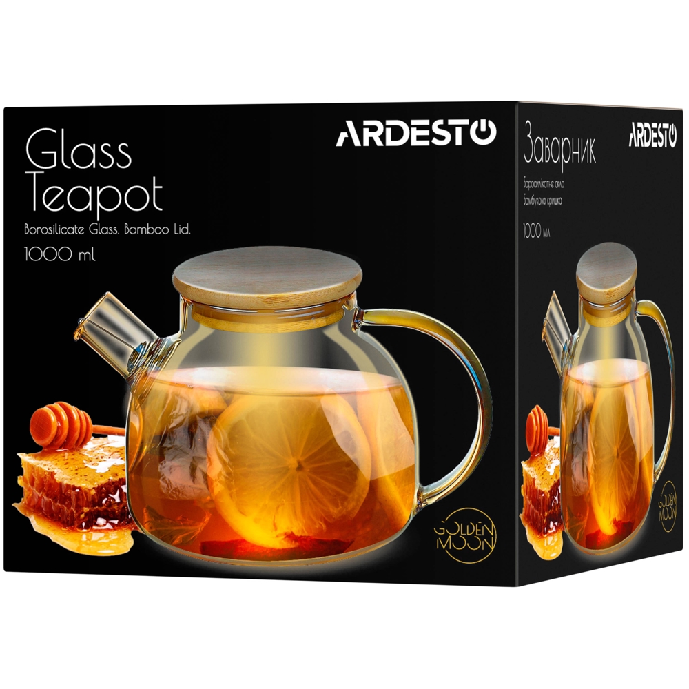 Ardesto AR3010GBG Golden Moon, 1000ml, Teapot, Golden