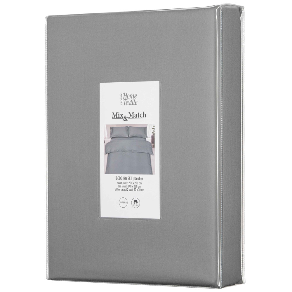 თეთრეულის ნაკრები Ardesto ART2022SD Mix&Match, 2 Bed, Grey