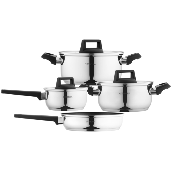 ტაფებისა და ქვაბების ნაკრები Ardesto AR3507G Gemini Piemonte, 7pcs Set, Silver