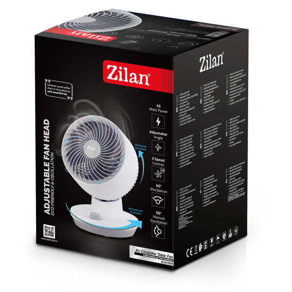 Zilan ZLN1009, 45W, Fan, White