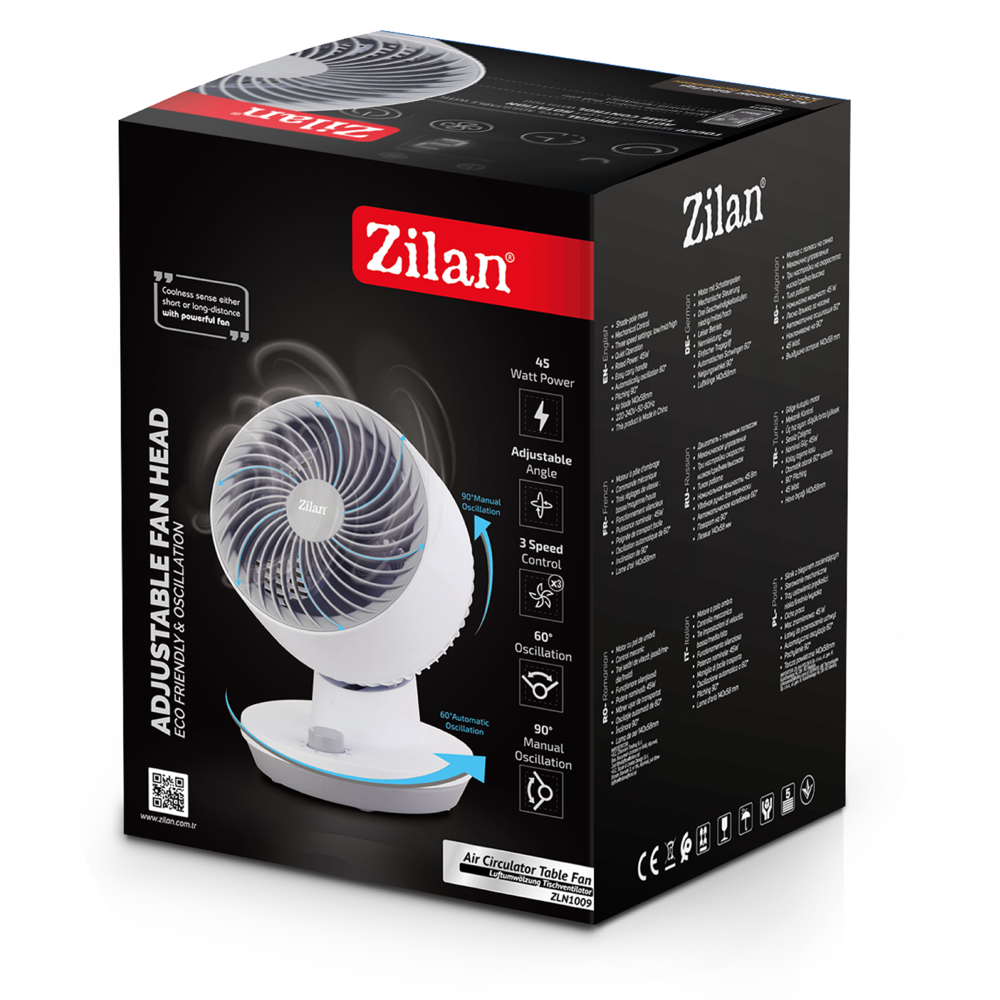 Zilan ZLN1009, 45W, Fan, White