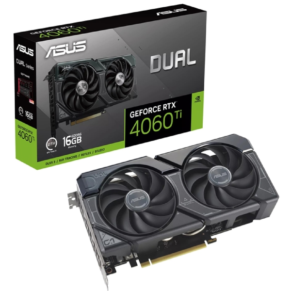 Asus 90YV0JH1-M0NA00, Gaming RTX4060Ti, 16GB, 128bit, HDMI, DP, Black