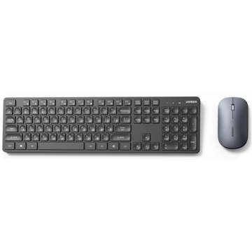 კლავიატურა + მაუსი UGREEN MK004(15104), Wireless, USB, Keyboard And Mouse, Black