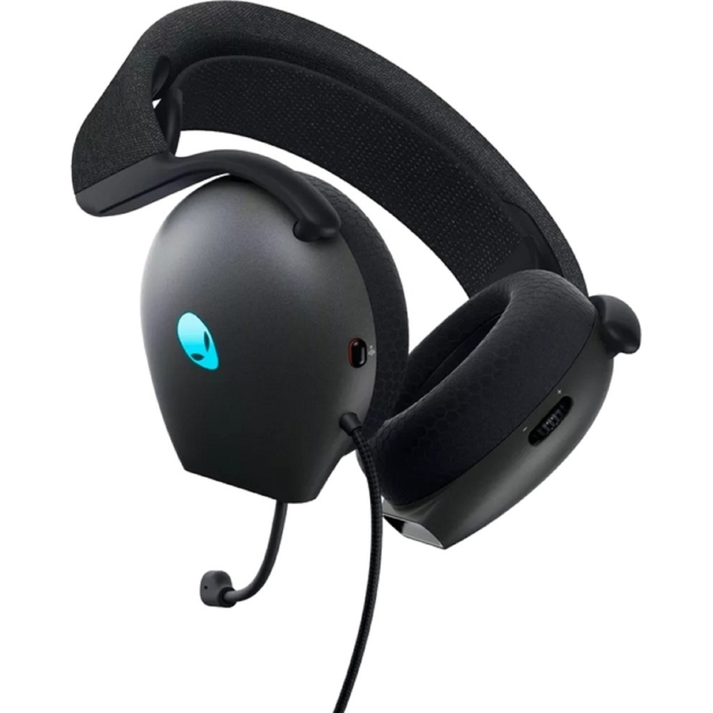 ყურსასმენი Dell 545-BBFH Alienware, Gaming Headset, Wired, RGB, USB, 3.5mm, Black