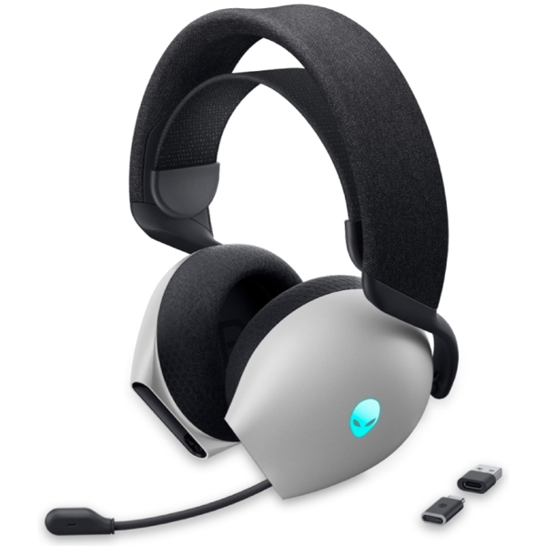 ყურსასმენი Dell 545-BBFD Alienware, Gaming Headset, Wireless, USB, Silver