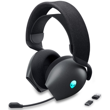 ყურსასმენი Dell 545-BBDZ Alienware AW720H, Gaming Headset, Wireless, RGB, USB, Black