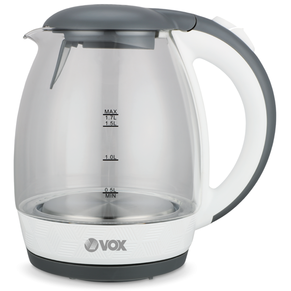 ელექტრო ჩაიდანი VOX WK8032, 2200W, 1.7L, Electric Kettle, Black/White