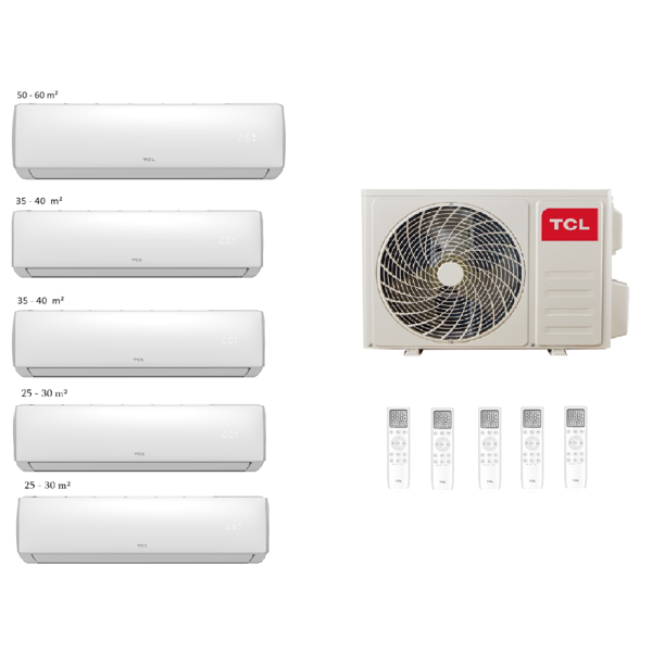 TCL FMA-42I5HD/DVO, 180-200m², Inverter, White