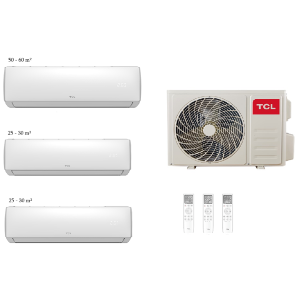 TCL FMA-27I3HD/DVO+FMA-09CHSD/XA73I+FMA-18CHSD/XA73, 100-120m², Inverter, White