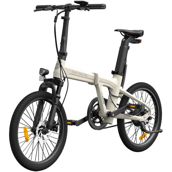 ADO A20 Lite, 350W, Smart APP, Folding Electric Bike, 30KM/H, Ivory