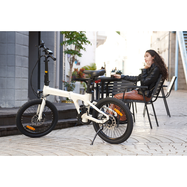 ADO A20 Lite, 350W, Smart APP, Folding Electric Bike, 30KM/H, Ivory