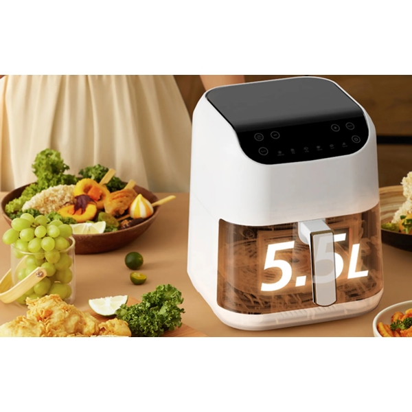 Xiaomi Deerma DEM-KZ130W, 1300W, 5.5L, Air Fryer, White/Black