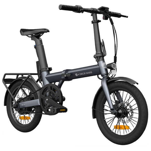 ელექტრო ველოსიპედი ADO Eco 16, 350W, Smart APP, Folding Electric Bike, 25KM/H, Grey