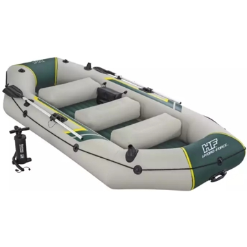 გასაბერი ნავი Bestway 65157, Ranger Elite 4 Set, 500Kg, Raft Set, Grey/Green