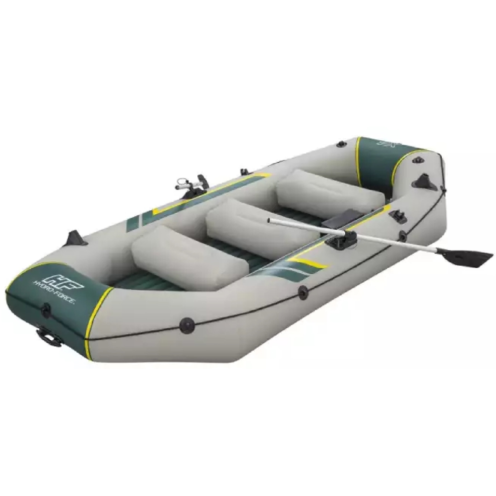 გასაბერი ნავი Bestway 65157, Ranger Elite 4 Set, 500Kg, Raft Set, Grey/Green