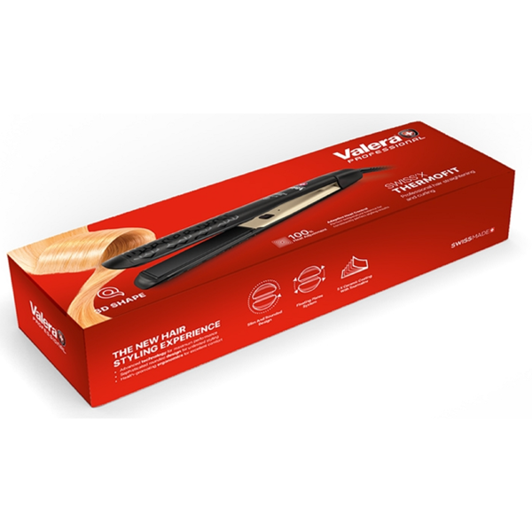 თმის უთო Valera 101.03 Swiss'X Thermofit, Hair Straightener, Black