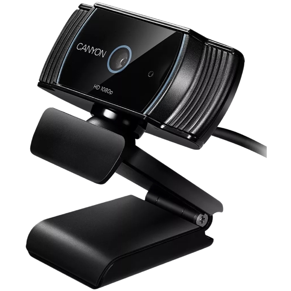 ვებკამერა Canyon CNS-CWC5, FHD, 2MP, Built-in Microphone, Webcam, Black