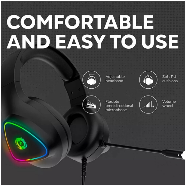 Canyon CND-SGHS6B Shadder GH-6, Gaming Headset, Wired, RGB, USB, 3.5mm, Black