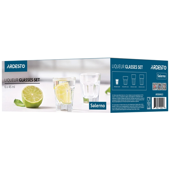 Ardesto AR2604LS, 6Pcs, 45ml, Glass Set