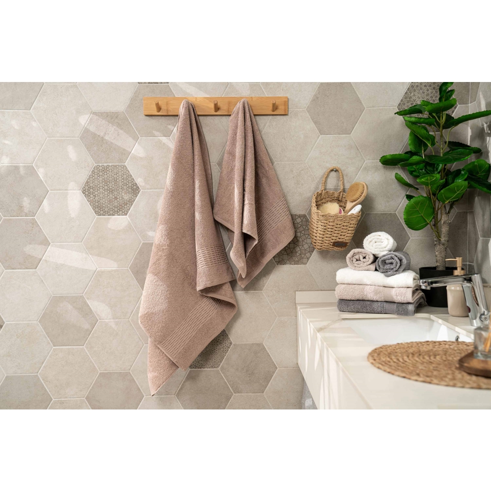 პირსახოცის ნაკრები Ardesto ART2357NS Terry Lotus, 2Pcs, Brown