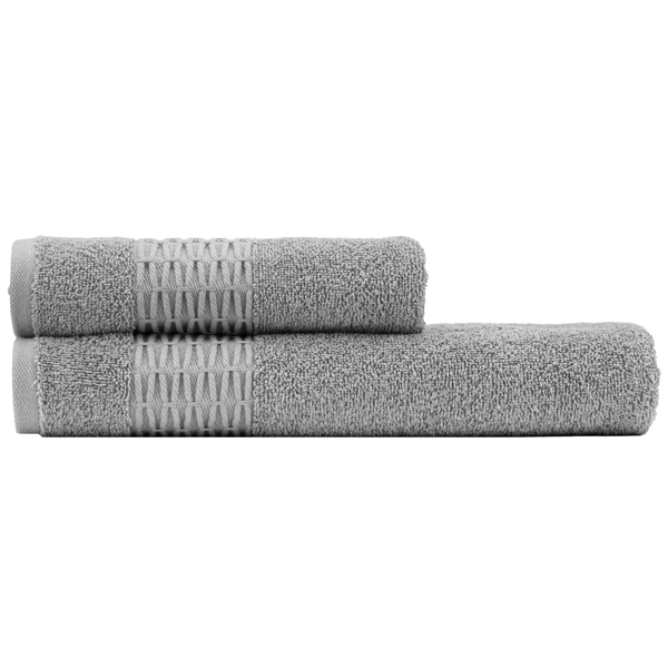 პირსახოცის ნაკრები Ardesto ART2357SG Terry Lotus, 2Pcs, Grey