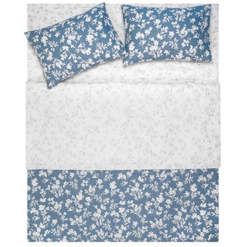 თეთრეულის ნაკრები Ardesto ART2022FB Gloria, Double Bed, Flowers Blue