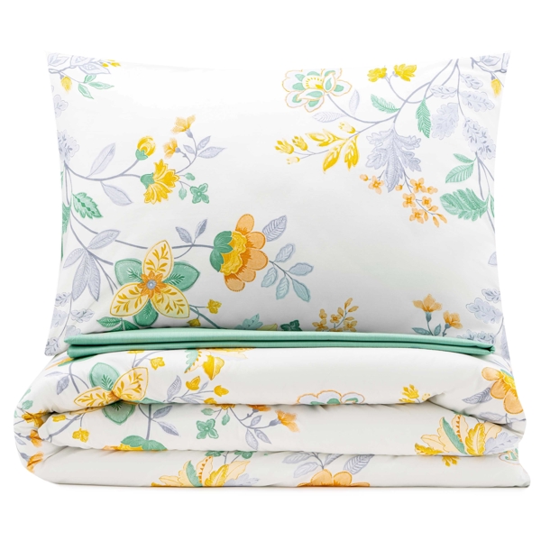 თეთრეულის ნაკრები Ardesto ART2022FE Gloria, Double Bed, Flowers Green