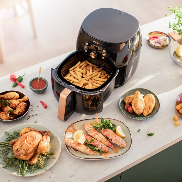 აეროგრილი Philips HD9867/90, 2225W, 7.3L, Air Fryer, Black