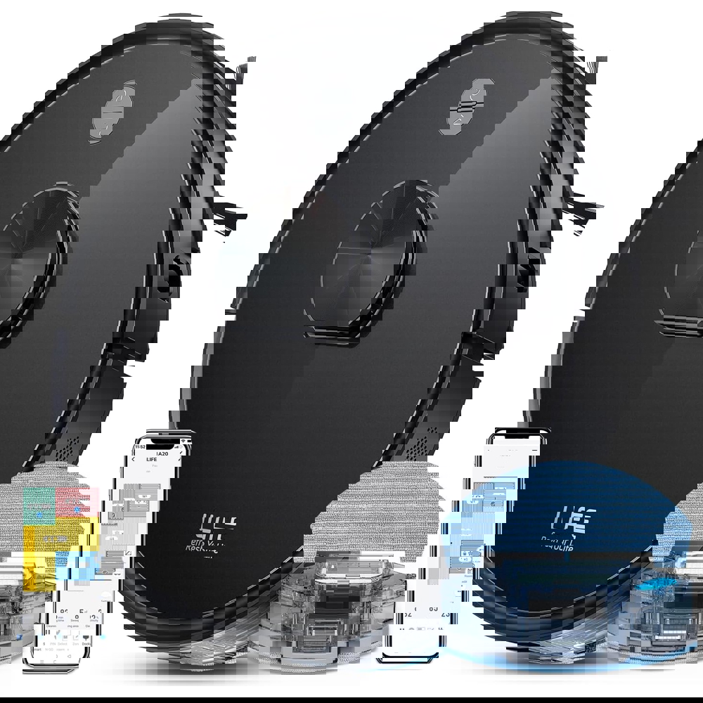 Ilife A20, Laser Navigation Robotic Vacuum & Mop with APP Control, Black